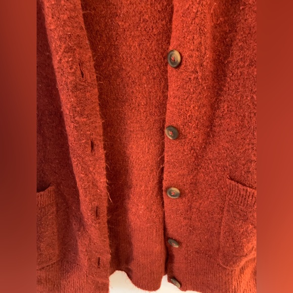 Red Button up Cardigan - Picture 3 of 5